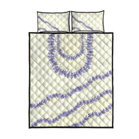 Hawaii Honohono Palaka Motifs Quilt Bed Set Hawaiian Orchid Lei