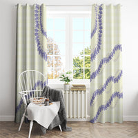Hawaii Honohono Palaka Motifs Window Curtain Hawaiian Orchid Lei