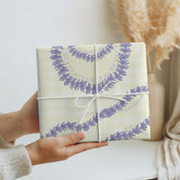 Hawaii Honohono Palaka Motifs Wrapping Paper Hawaiian Orchid Lei