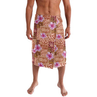 Orange Hawaii Hibiscus With Tropical Flowers Motifs Lavalava - Polynesian Pride