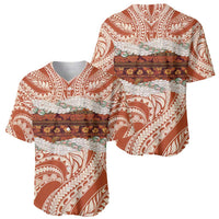 Aloha Hawaii Mikioi Lei Baseball Jersey Beige Tropical Flower Pattern - Polynesian Pride
