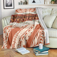 Aloha Hawaii Mikioi Lei Blanket Beige Tropical Flower Pattern - Polynesian Pride