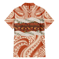 Aloha Hawaii Mikioi Lei Family Matching Mermaid Dress and Hawaiian Shirt Beige Tropical Flower Pattern - Polynesian Pride