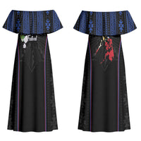 Mabuhay Philippines Festival Couples Matching Off Shoulder Maxi Dress and Hawaiian Shirt Filipino Map Sampaguita Igorot Pattern LT14 - Polynesian Pride