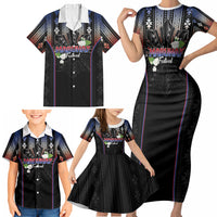 Mabuhay Philippines Festival Family Matching Short Sleeve Bodycon Dress and Hawaiian Shirt Filipino Map Sampaguita Igorot Pattern LT14 - Polynesian Pride