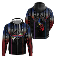 Mabuhay Philippines Festival Zip Hoodie Filipino Map Sampaguita Igorot Pattern LT14 - Polynesian Pride