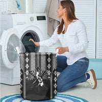 Mabuhay Philippines Festival Laundry Basket Filipino Map Black White Igorot Pattern LT14 - Polynesian Pride