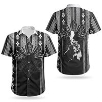 Mabuhay Philippines Festival Couples Matching Short Sleeve Bodycon Dress and Hawaiian Shirt Filipino Map Black White Igorot Pattern LT14 - Polynesian Pride