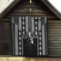 Mabuhay Philippines Festival Quilt Filipino Map Black White Igorot Pattern LT14 - Polynesian Pride