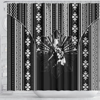 Mabuhay Philippines Festival Shower Curtain Filipino Map Black White Igorot Pattern LT14 - Polynesian Pride
