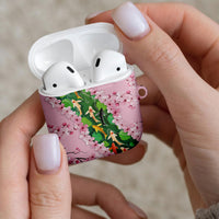 Koi Fish Sakura Japan AirPods Case Eternal Flow Cherry Blossom Seigaiha Pattern