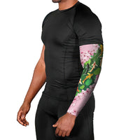 Koi Fish Sakura Japan Arm Sleeves Eternal Flow Cherry Blossom Seigaiha Pattern