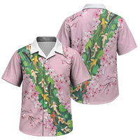 Koi Fish Sakura Japan Family Matching Summer Maxi Dress and Hawaiian Shirt Eternal Flow Cherry Blossom Seigaiha Pattern