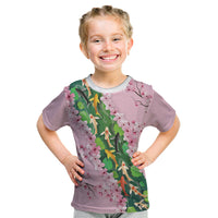 Koi Fish Sakura Japan Kid T Shirt Eternal Flow Cherry Blossom Seigaiha Pattern
