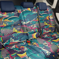 Japan Koinobori Back Car Seat Cover Japanese Koi Flag Waves Pattern