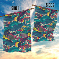 Japan Koinobori Garden Flag Japanese Koi Flag Waves Pattern