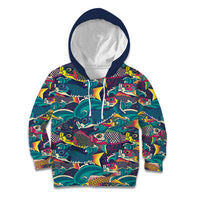 Japan Koinobori Kid Hoodie Japanese Koi Flag Waves Pattern