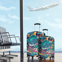 Japan Koinobori Luggage Cover Japanese Koi Flag Waves Pattern