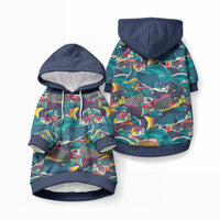 Japan Koinobori Pet Hoodie Japanese Koi Flag Waves Pattern
