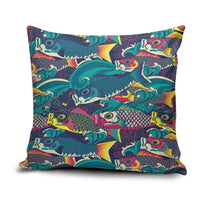 Japan Koinobori Pillow Cover Japanese Koi Flag Waves Pattern