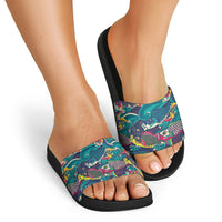 Japan Koinobori Slide Sandals Japanese Koi Flag Waves Pattern