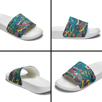 Japan Koinobori Slide Sandals Japanese Koi Flag Waves Pattern