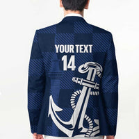 New Zealand Auckland Football Custom Blazer Navy Blue City Anchor Sky Tower Symbol LT14 - Polynesian Pride