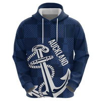 New Zealand Auckland Football Custom Hoodie Navy Blue City Anchor Sky Tower Symbol LT14 - Polynesian Pride