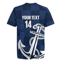 New Zealand Auckland Football Custom Rugby Jersey Navy Blue City Anchor Sky Tower Symbol LT14 - Polynesian Pride