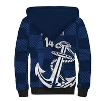 New Zealand Auckland Football Custom Sherpa Hoodie Navy Blue City Anchor Sky Tower Symbol LT14 - Polynesian Pride
