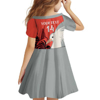 Custom Nouvelle-Caledonie Football Family Matching Long Sleeve Bodycon Dress and Hawaiian Shirt Allez Les Cagous Simple Style