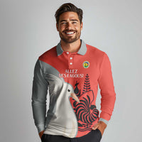 Custom Nouvelle-Caledonie Football Long Sleeve Polo Shirt Allez Les Cagous Simple Style