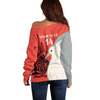 Custom Nouvelle-Caledonie Football Off Shoulder Sweater Allez Les Cagous Simple Style LT14 - Polynesian Pride