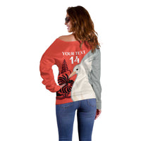 Custom Nouvelle-Caledonie Football Off Shoulder Sweater Allez Les Cagous Simple Style LT14 - Polynesian Pride