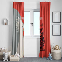 Custom Nouvelle-Caledonie Football Window Curtain Allez Les Cagous Simple Style
