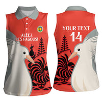 Custom Nouvelle-Caledonie Football Women Sleeveless Polo Shirt Allez Les Cagous Simple Style