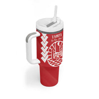 Custom Tahiti Football Tumbler With Handle Go Toa Aito