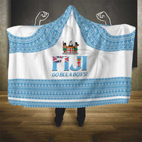 Custom Fiji Tapa Football Hooded Blanket Go Bula Boy!