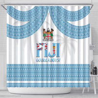 Custom Fiji Tapa Football Shower Curtain Go Bula Boy!