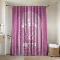 Custom New Zealand Silver Fern Rugby 2025 Bathroom Set All Black Aotearoa Maori Pink - Polynesian Pride