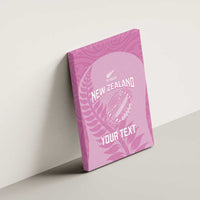 Custom New Zealand Silver Fern Rugby 2025 Canvas Wall Art All Black Aotearoa Maori Pink