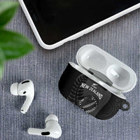 Custom New Zealand Silver Fern Rugby 2025 AirPods Case Go Champions Aotearoa Maori Black LT14 - Polynesian Pride