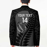 Custom New Zealand Silver Fern Rugby 2025 Blazer Go Champions Aotearoa Maori Black - Polynesian Pride