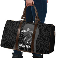 Custom New Zealand Silver Fern Rugby 2025 Travel Bag Go Champions Aotearoa Maori Black - Polynesian Pride