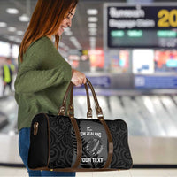 Custom New Zealand Silver Fern Rugby 2025 Travel Bag Go Champions Aotearoa Maori Black - Polynesian Pride