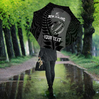 Custom New Zealand Silver Fern Rugby 2025 Umbrella Go Champions Aotearoa Maori Black - Polynesian Pride