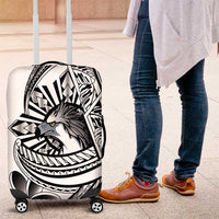 Philippines Eagle Sun Luggage Cover Filipino Agila Polynesian Tattoo Black Color