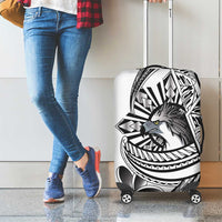 Philippines Eagle Sun Luggage Cover Filipino Agila Polynesian Tattoo Black Color