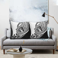 Philippines Eagle Sun Pillow Cover Filipino Agila Polynesian Tattoo Black Color