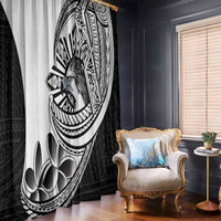 Philippines Eagle Sun Window Curtain Filipino Agila Polynesian Tattoo Black Color
